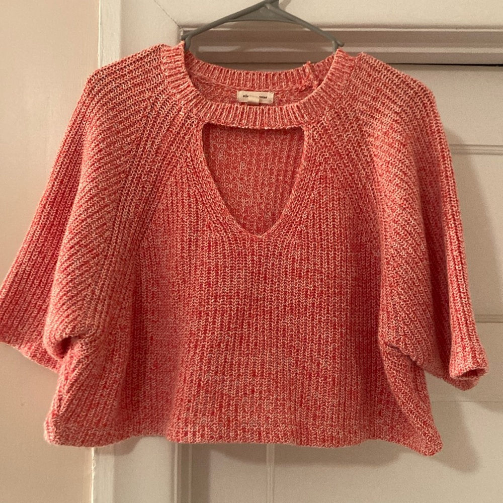 Urban Outfitters Silence + Noise Cropped Keyhole Sweater